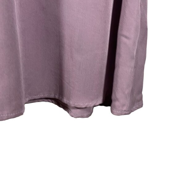 JustFab New Long Sleeve Pleated Purple‎ Size Medium Fit Flare Business Casual - Picture 13 of 15